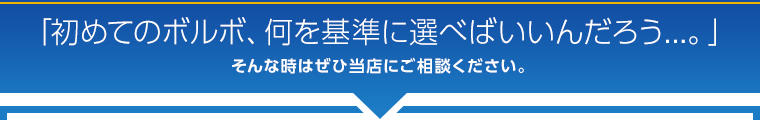 「初めてのボルボ、何を基準に選べばいいんだろう...。」